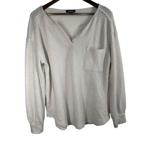 Mitto Shop Women's Shirt - Size M - Long Sleeve - Stretchy - Beige‎  - texture -